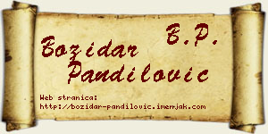 Božidar Pandilović vizit kartica